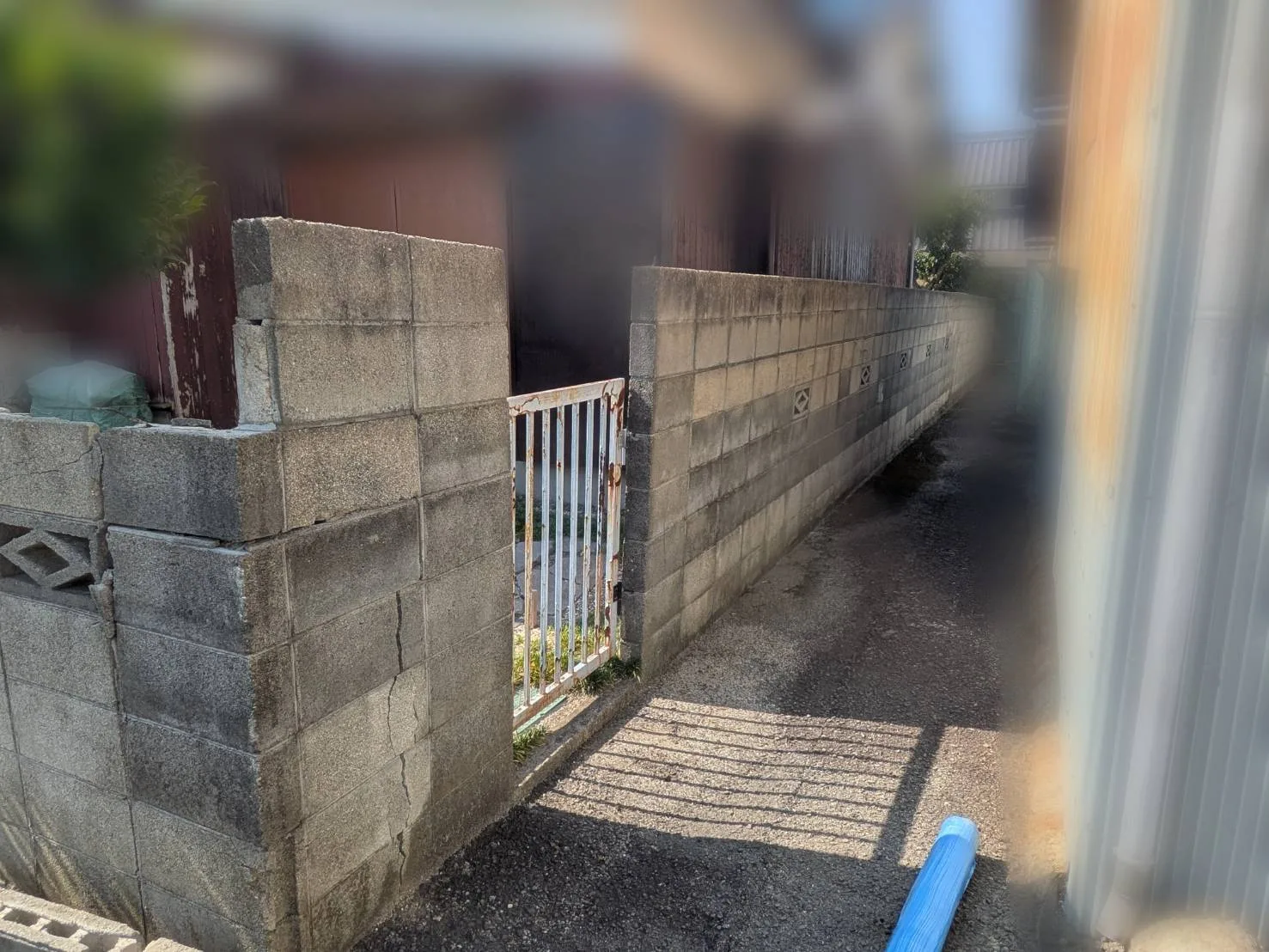 修理前【松山市府中】松山市　府中　ブロック、フェンス、門扉新設工事