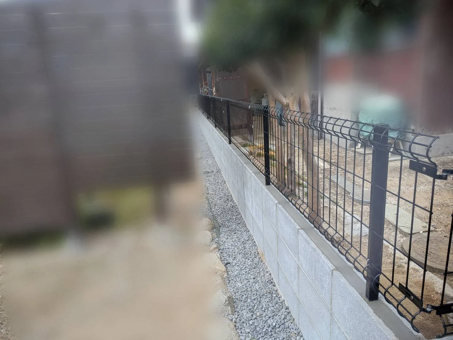 修理後【松山市府中】松山市　府中　ブロック、フェンス、門扉新設工事