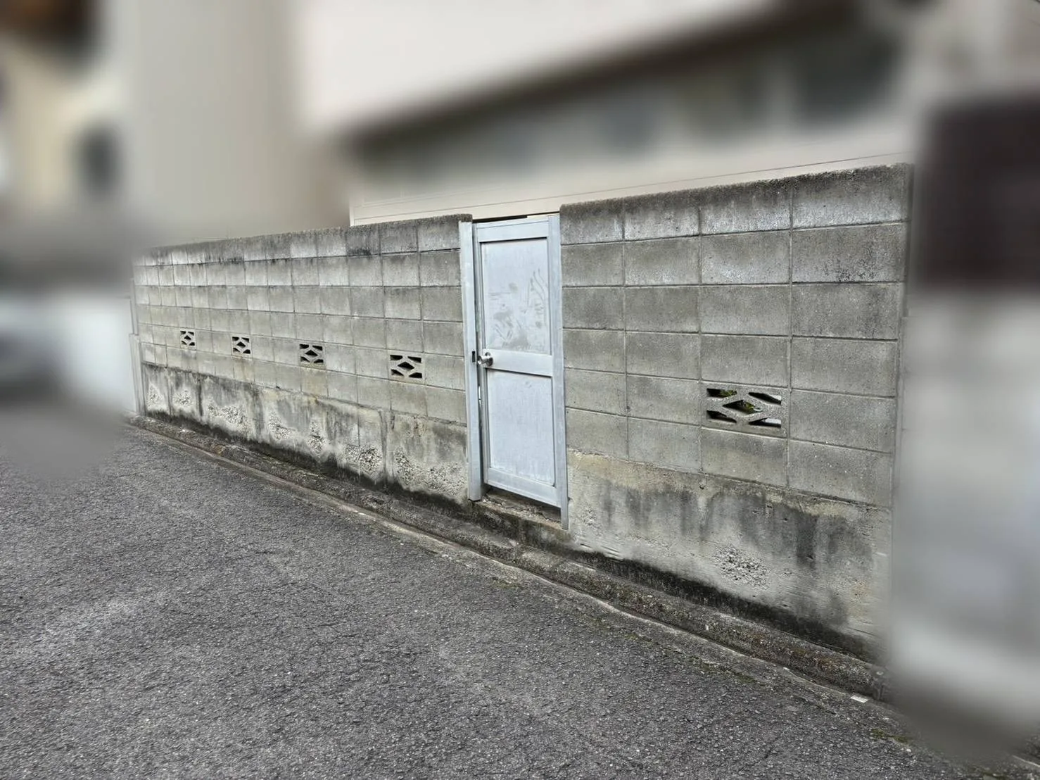 修理前【松山市】ブロック塀復旧工事