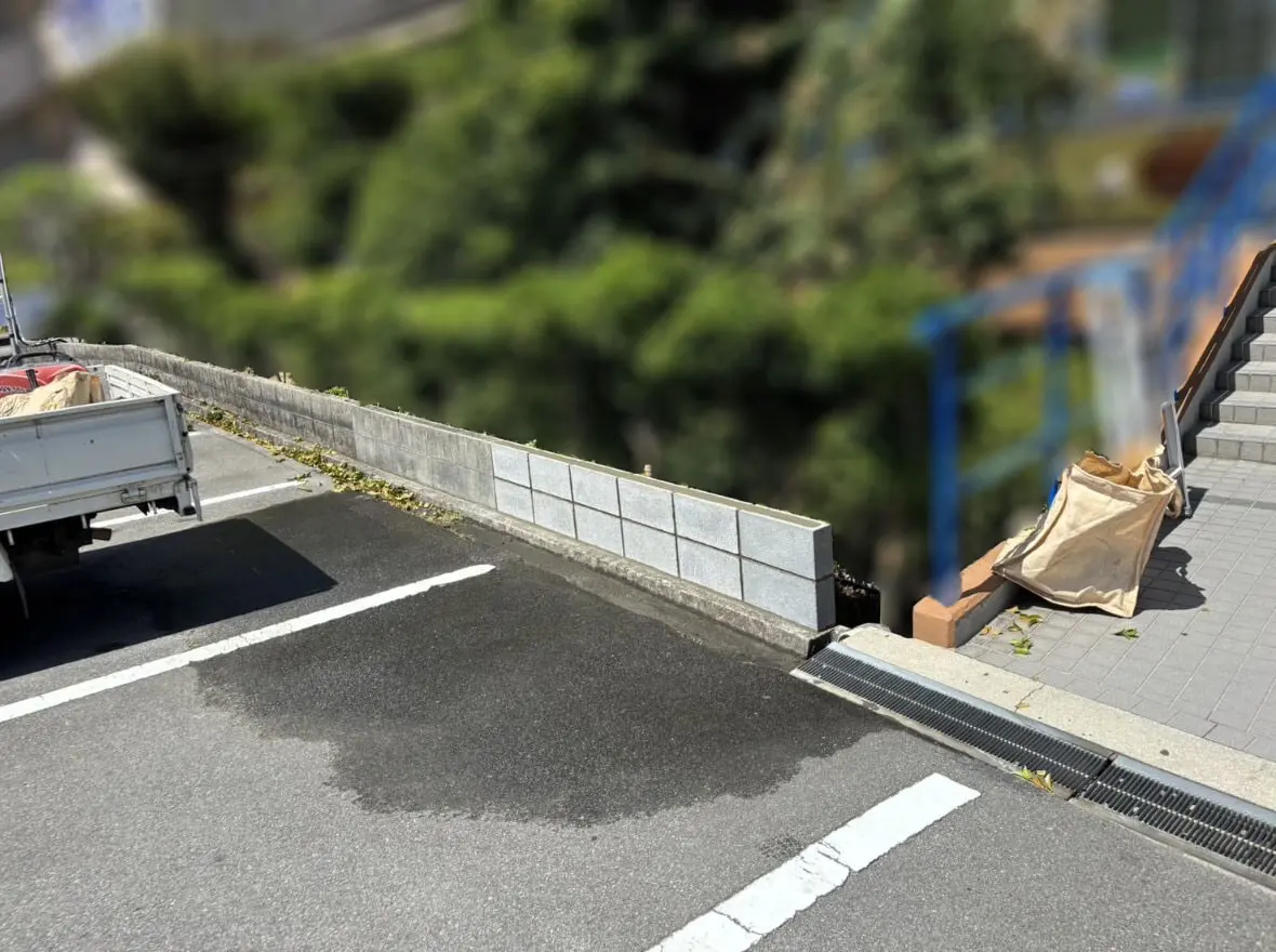 修理後【松山市久万ノ台】ブロック塀復旧工事